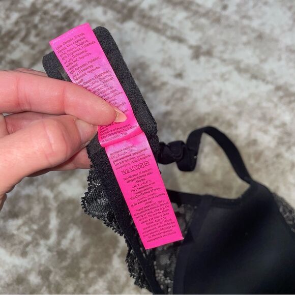 La Senza Beyond Sexy Push Up Bra black lace SZ 36 C - Picture 5 of 7